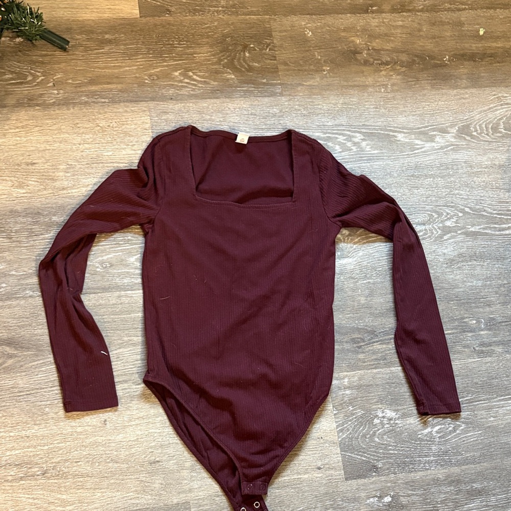 Old Navy Maroon Long Sleeve Top